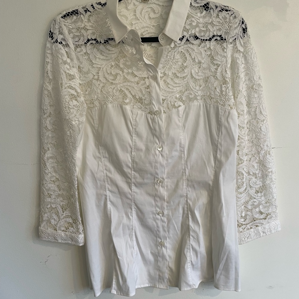 Burberry Lace Button Up